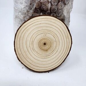 Wood Slices for Crafts Unfinished‎ Natural Wood Rounds Rustic Coasters Set of 12